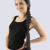 Daljša ženska majica iz bambusa Natural Bamboo Black barva