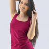 Daljša ženska majica iz bambusa Natural Bamboo Bordeaux barva